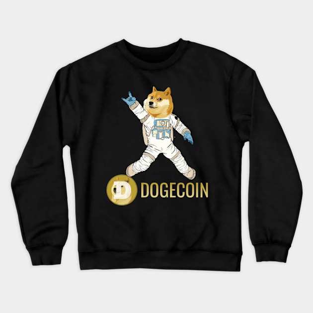 Dogecoin coin Crypto coin Cryptocurrency Crewneck Sweatshirt by JayD World